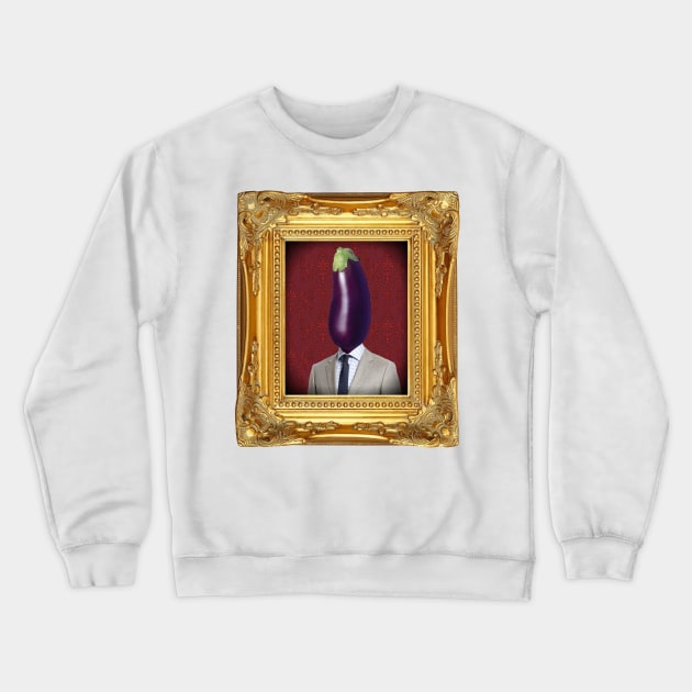 Aubergine Man in Vintage Frame Crewneck Sweatshirt by FaceTheStrange